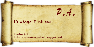 Prokop Andrea névjegykártya