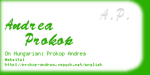 andrea prokop business card
